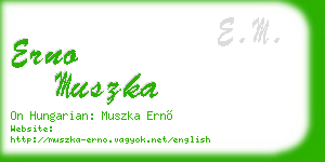 erno muszka business card